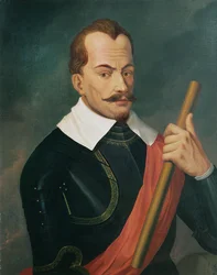 Porträt von Albrecht Wenzel Eusebius von Wallenstein, Herzog von Friedland und Mecklenburg und Fürst von Sagan, nach einem Gemälde von Van Dyck